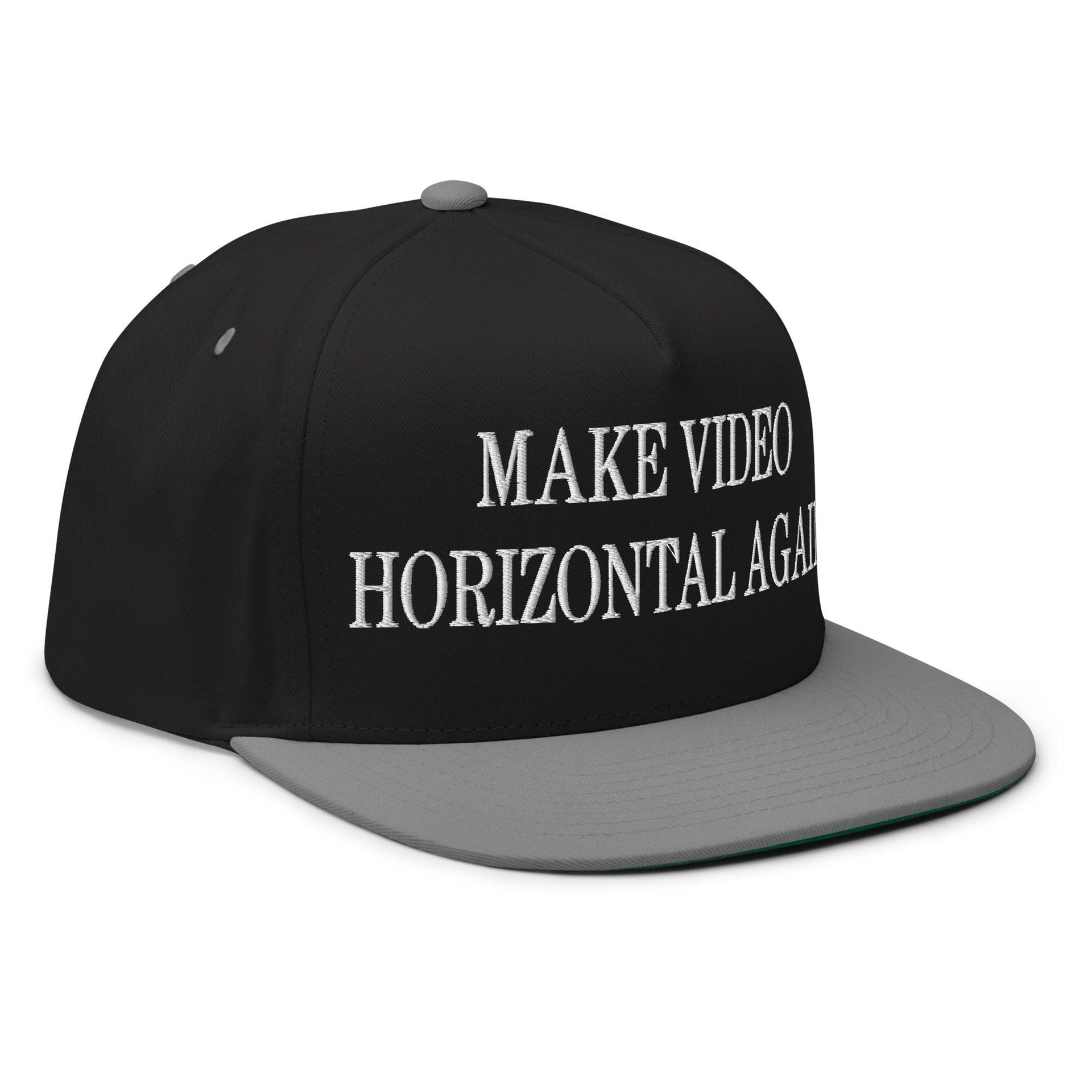 Make Video Horizontal Again Embroidered 5 Panel Flat Bill Brim Snapback Hat Capital Crowns LADs Make Again Snapback Hats