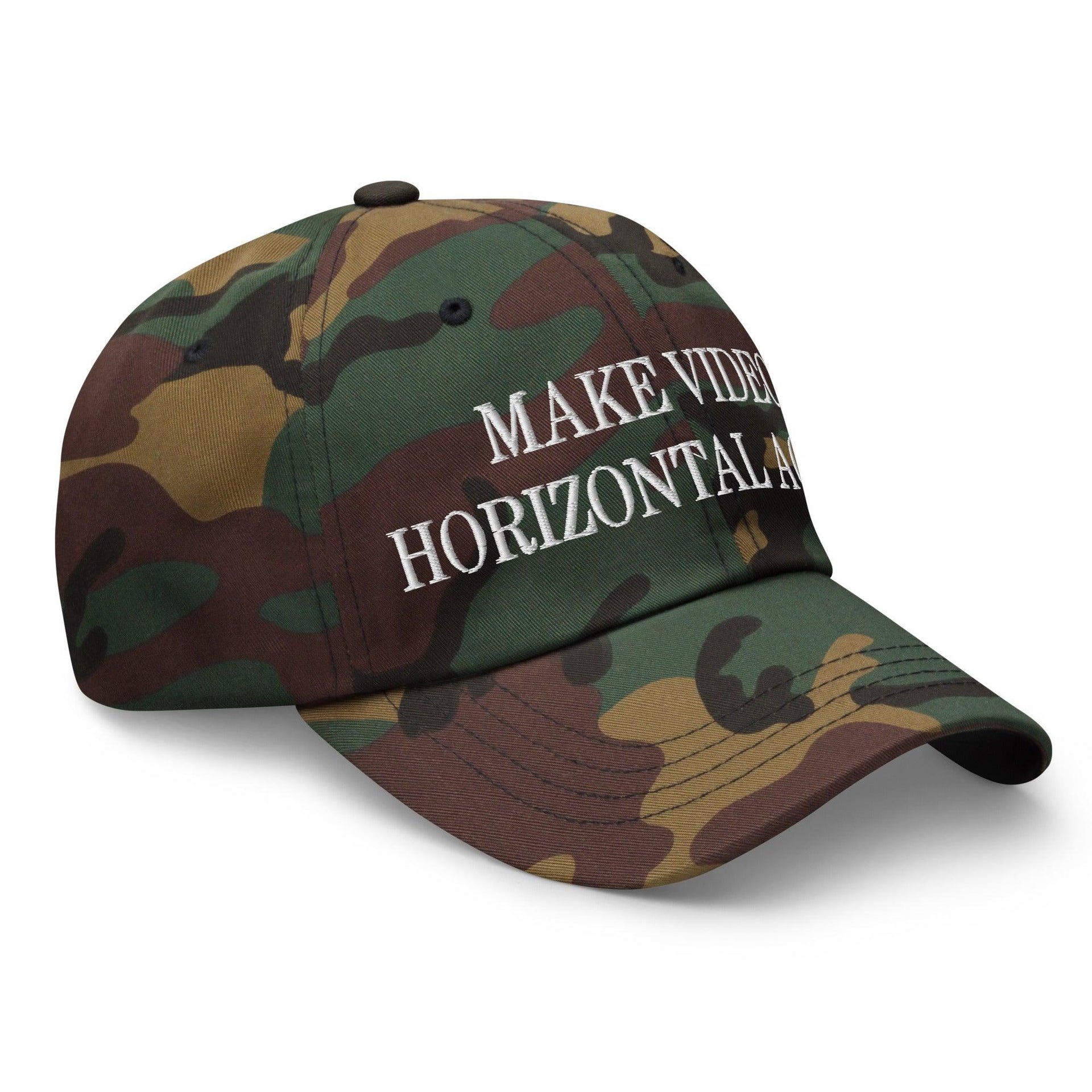 Make Video Horizontal Again Embroidered Dad Hat Capital Crowns Dad Hats LADs Make Again