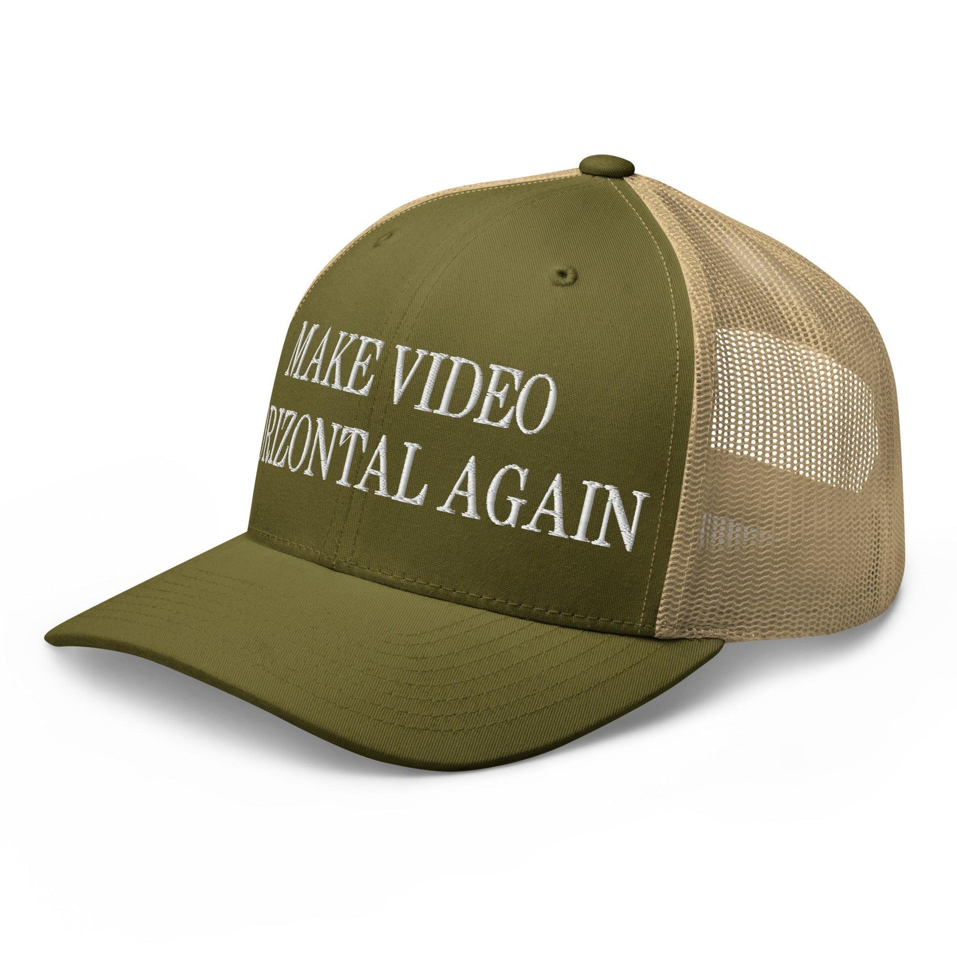 Make Video Horizontal Again Embroidered Mesh Trucker Hat Capital Crowns LADs Make Again Trucker Hats
