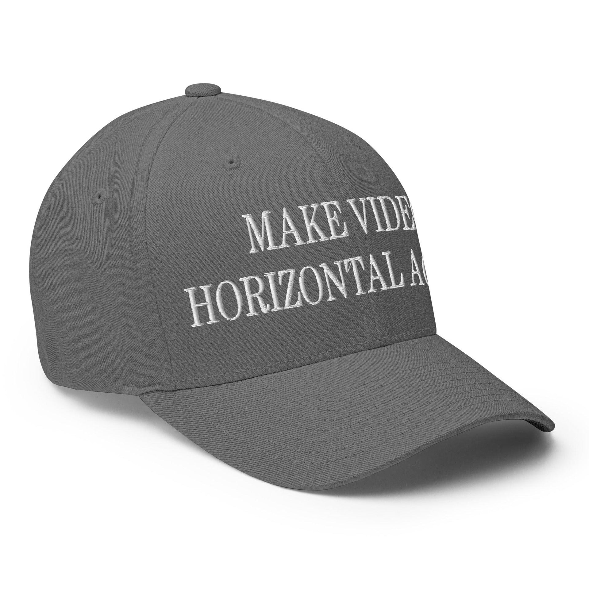 Make Video Horizontal Again Embroidered Stretch Fit Baseball Hat Capital Crowns LADs Make Again Stretch Fit