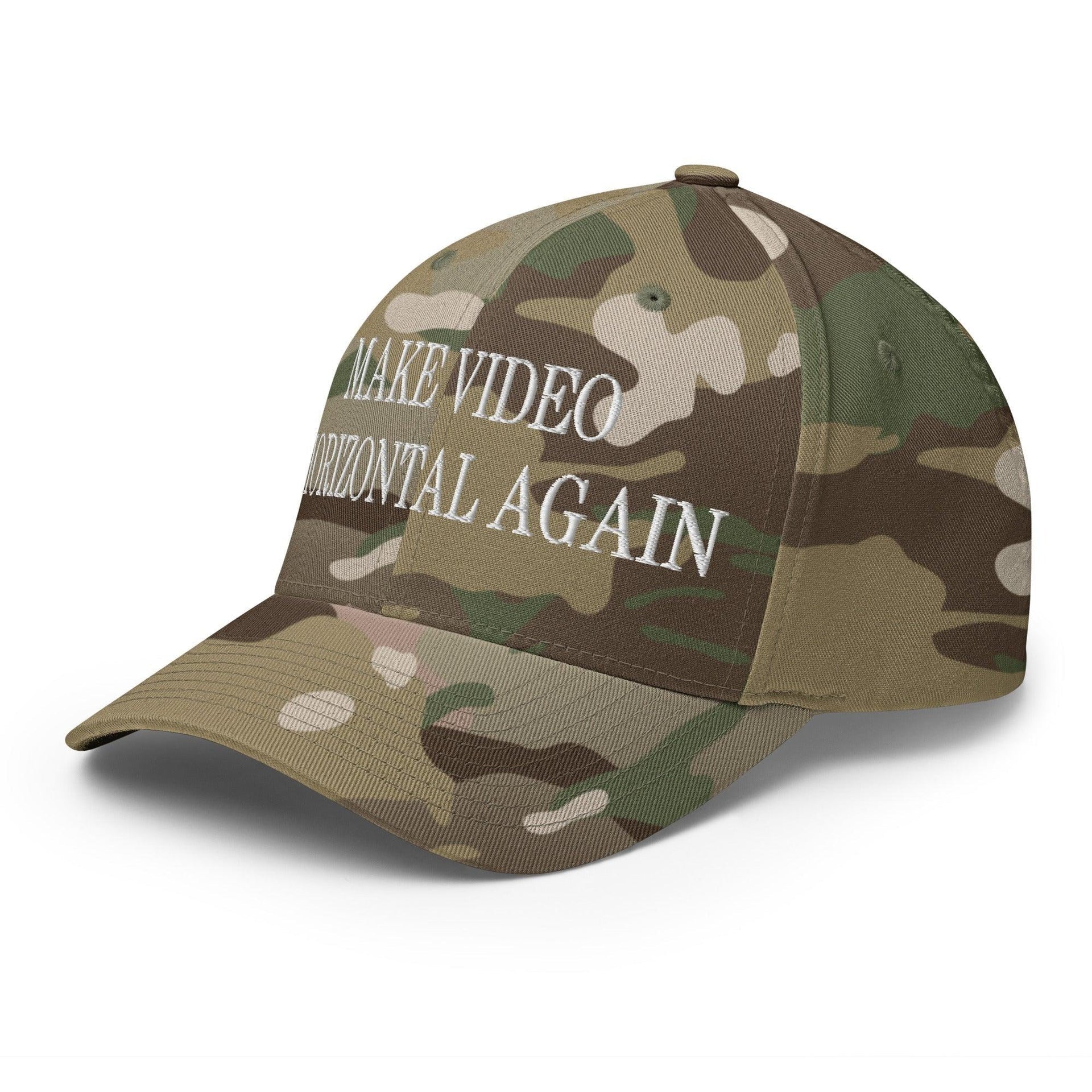 Make Video Horizontal Again Embroidered Stretch Fit Baseball Hat Capital Crowns LADs Make Again Stretch Fit