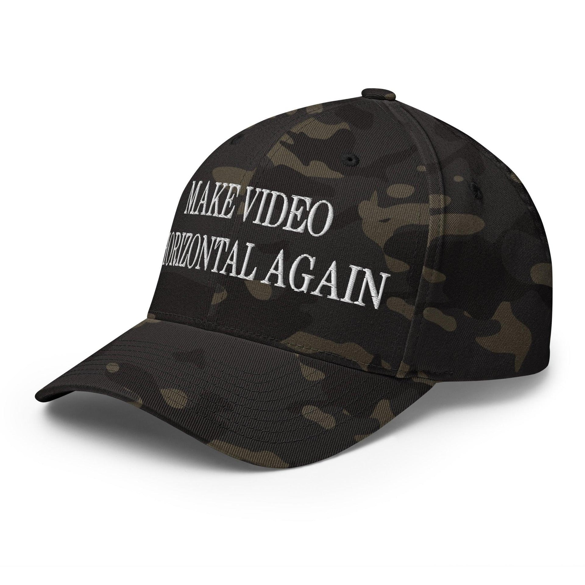 Make Video Horizontal Again Embroidered Stretch Fit Baseball Hat Capital Crowns LADs Make Again Stretch Fit