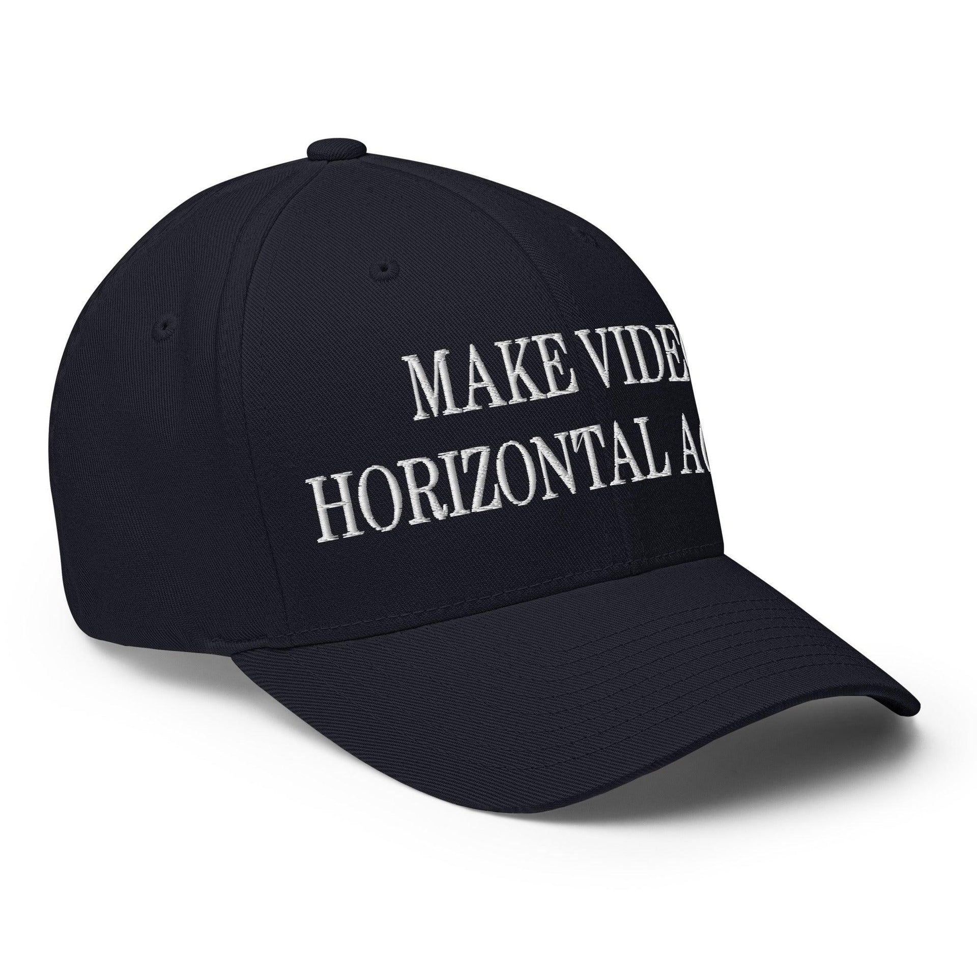 Make Video Horizontal Again Embroidered Stretch Fit Baseball Hat Capital Crowns LADs Make Again Stretch Fit