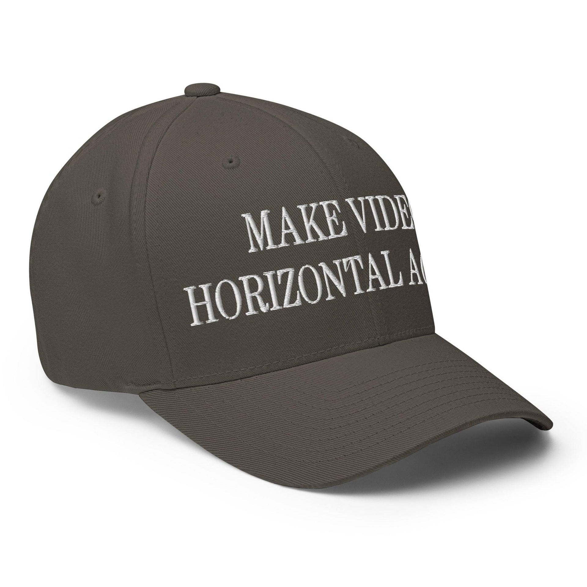 Make Video Horizontal Again Embroidered Stretch Fit Baseball Hat Capital Crowns LADs Make Again Stretch Fit