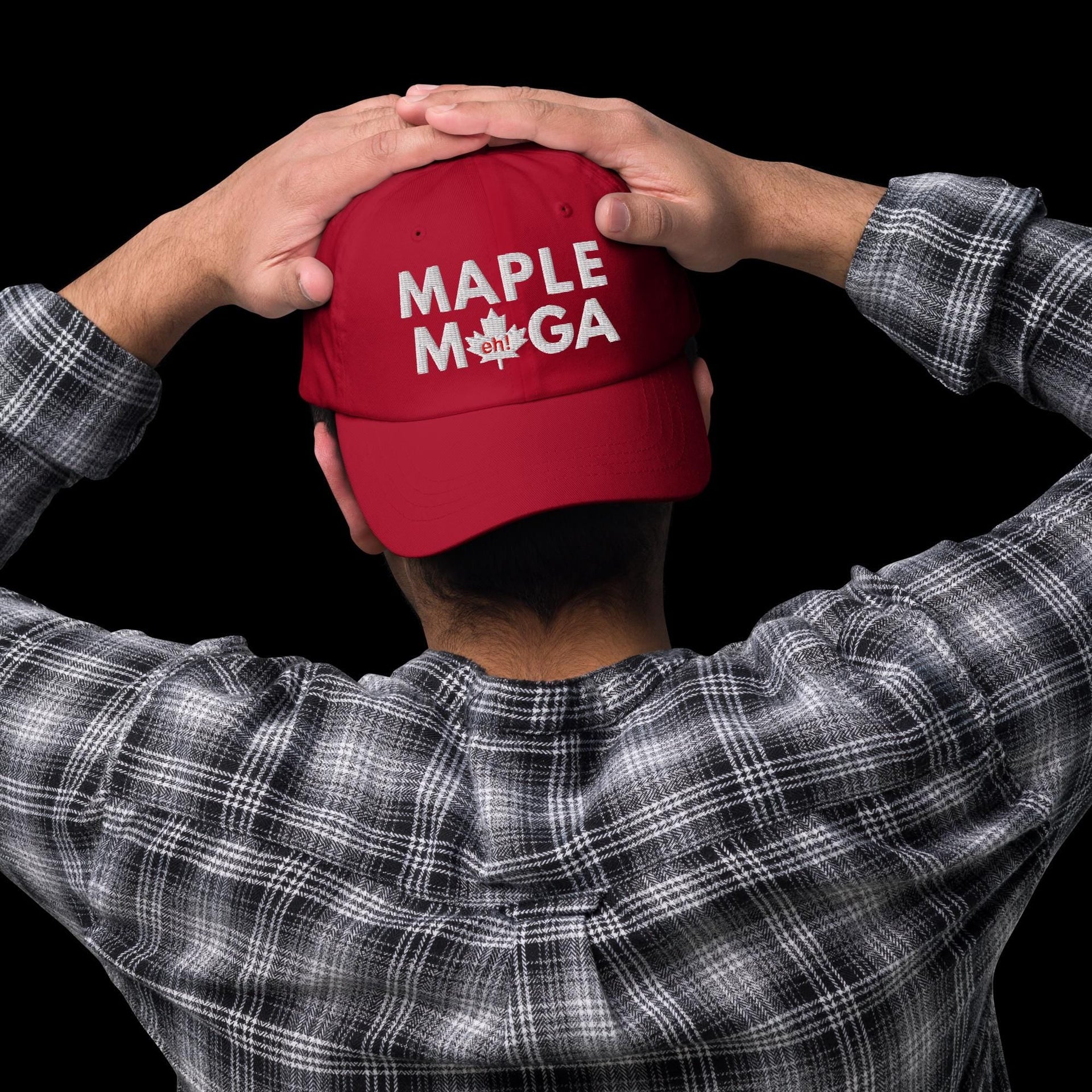 Maple MAGA - Embroidered Dad Hat Style Baseball Cap Canada hat made in canada Make Canada Great Again MCGA