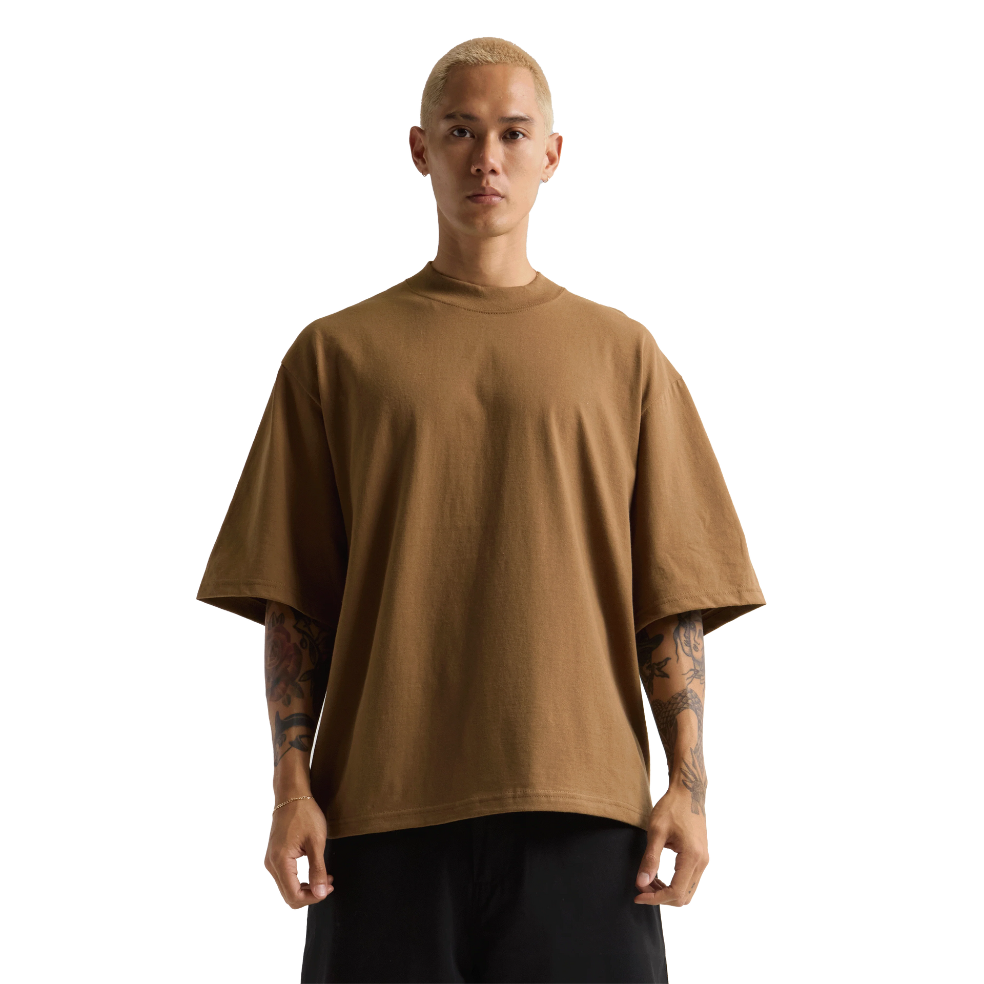 Max Heavyweight Oversized Short Sleeve tee Latte COTTON Heavyweight MEN NEW ARRIVALS newarrivals OVERSIZED Shaka Wear SHORTSLEEVES