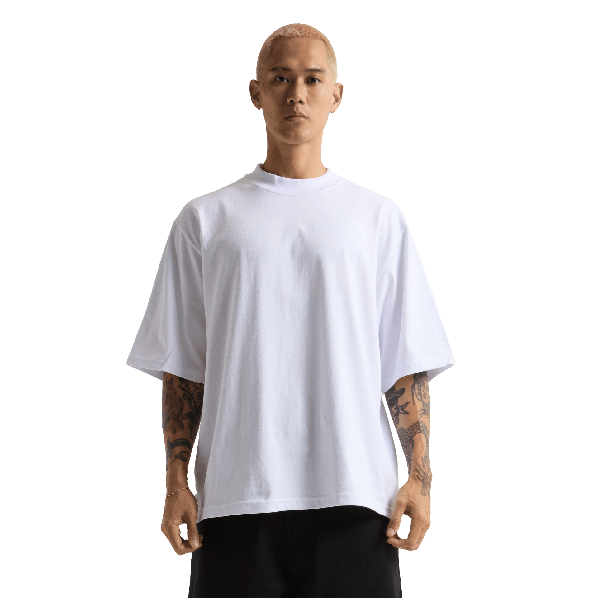 Max Heavyweight Oversized Short Sleeve tee White COTTON Heavyweight MEN NEW ARRIVALS newarrivals OVERSIZED Shaka Wear SHORTSLEEVES