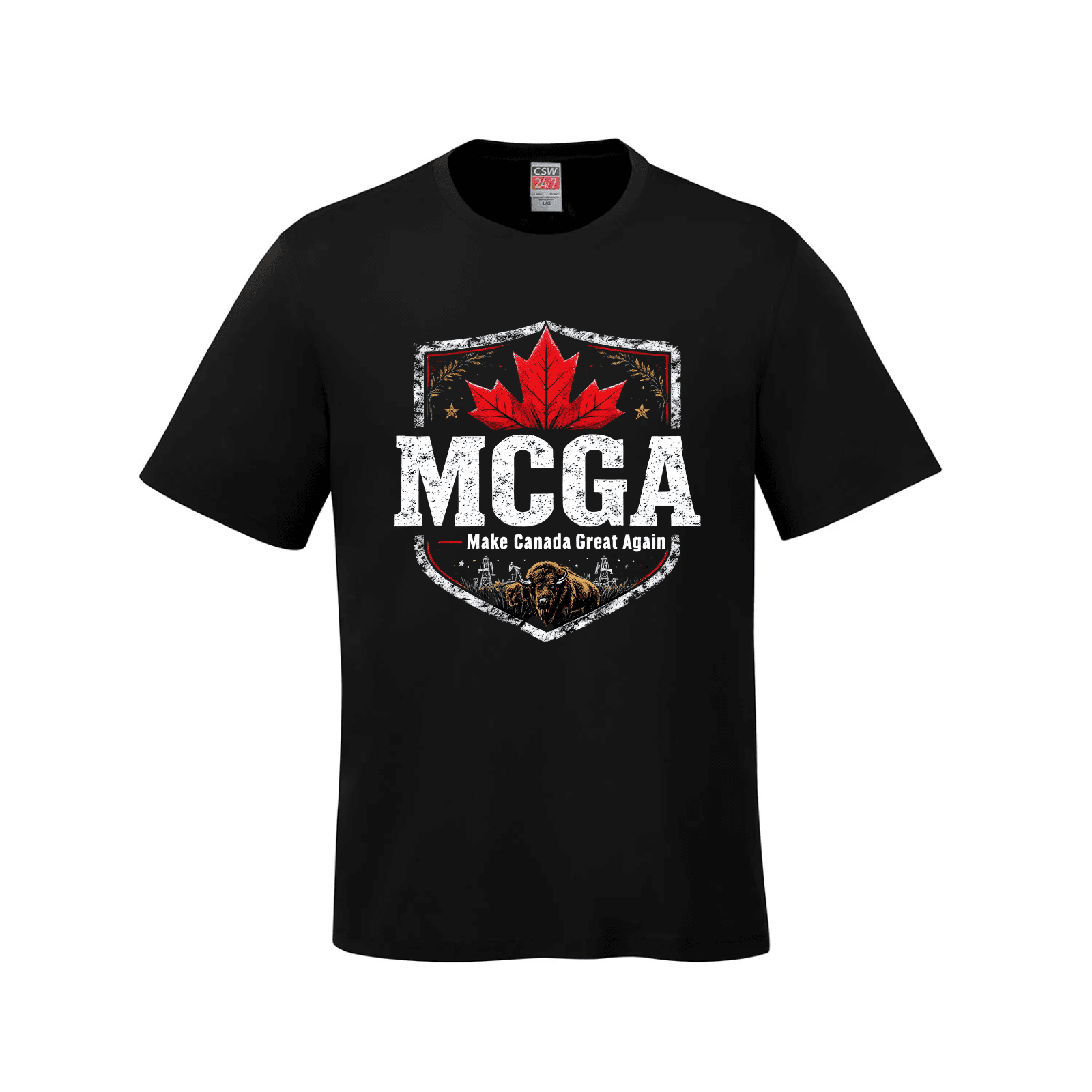 MCGA Heritage Shield T-Shirt - 08 Black Canada Make Canada Great Again MCGA T-Shirts - Premium