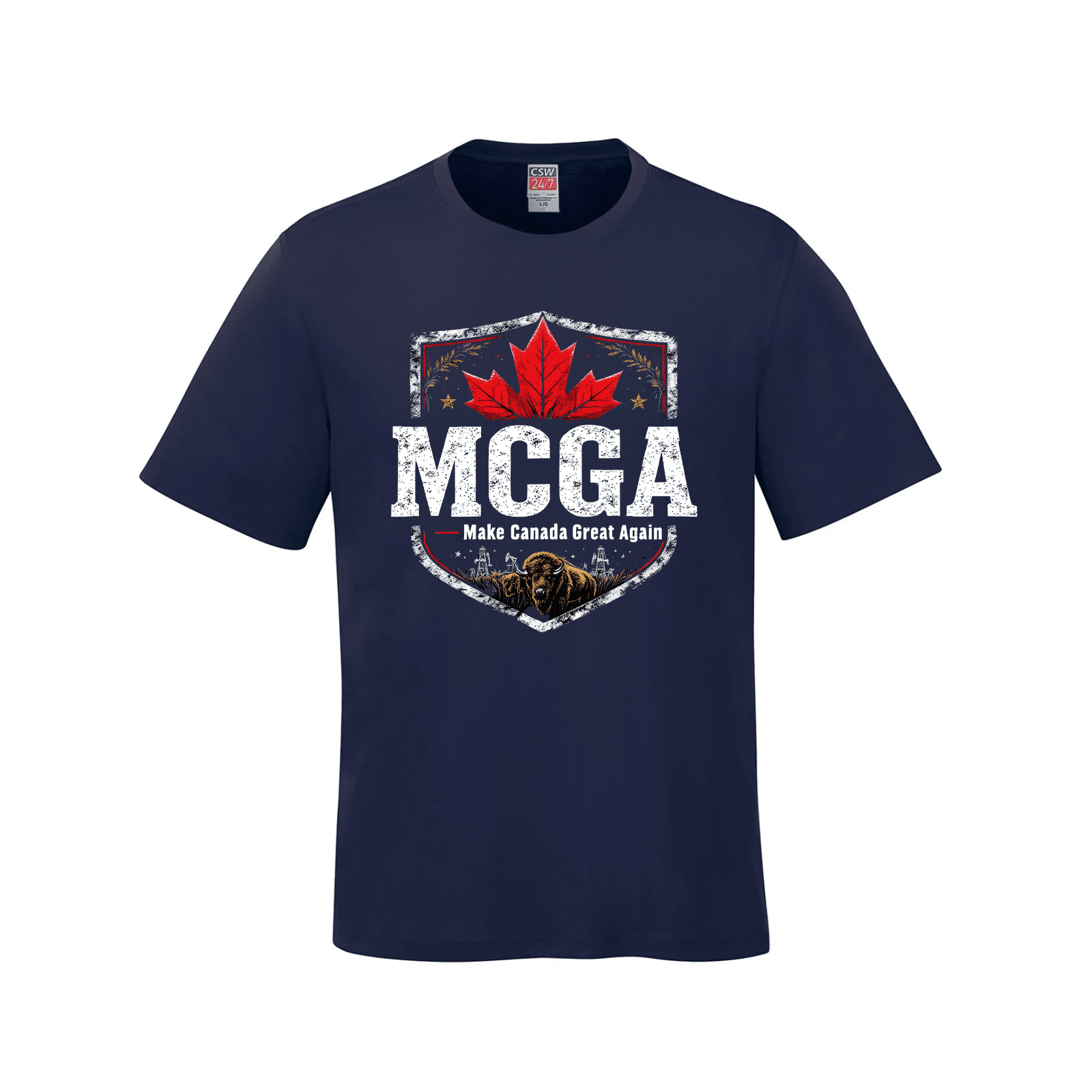 MCGA Heritage Shield T-Shirt - 08 Navy Canada Make Canada Great Again MCGA T-Shirts - Premium