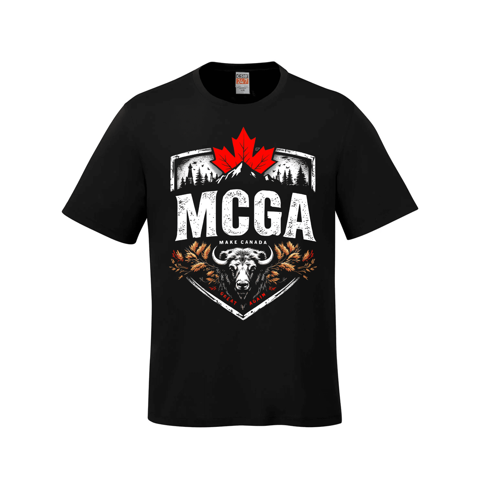 MCGA - Make Canada Great Again T-Shirt - 04 Black Canada LADs Make Canada Great Again MCGA T-Shirts - Premium