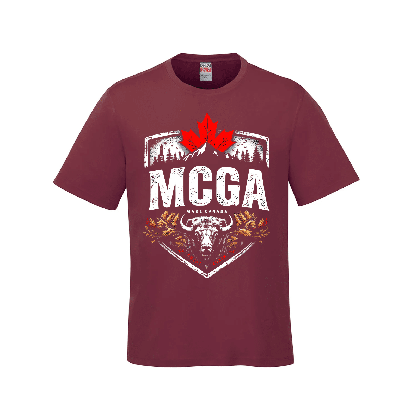 MCGA - Make Canada Great Again T-Shirt - 04 Maroon Canada LADs Make Canada Great Again MCGA T-Shirts - Premium