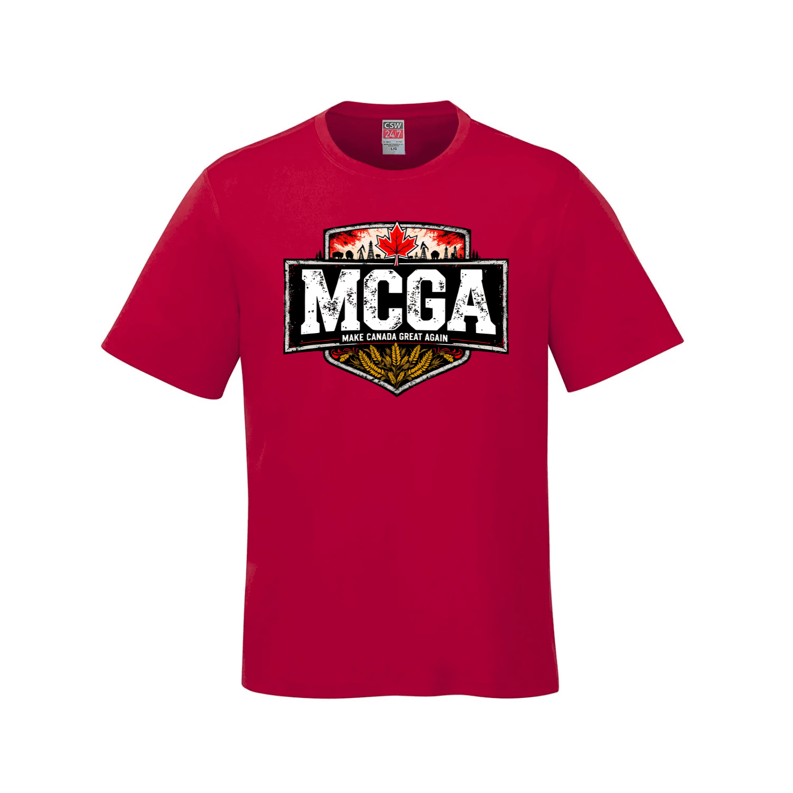 MCGA Shield Style Tee – Strength in Unity - 06 Red Canada Make Canada Great Again MCGA T-Shirts - Premium
