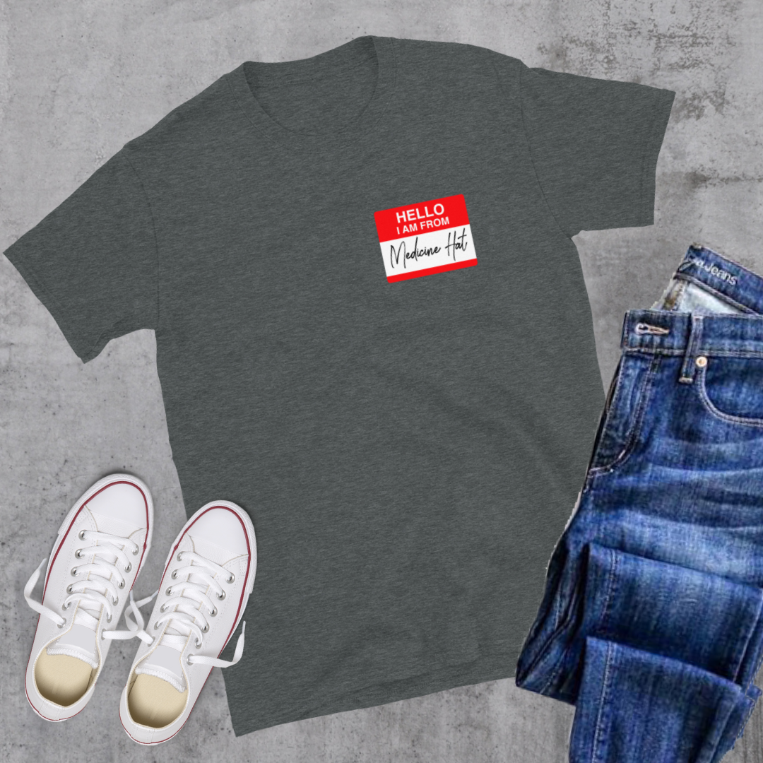 From Medicine Hat Tee Dark Heather Alberta Canadian City Apparel