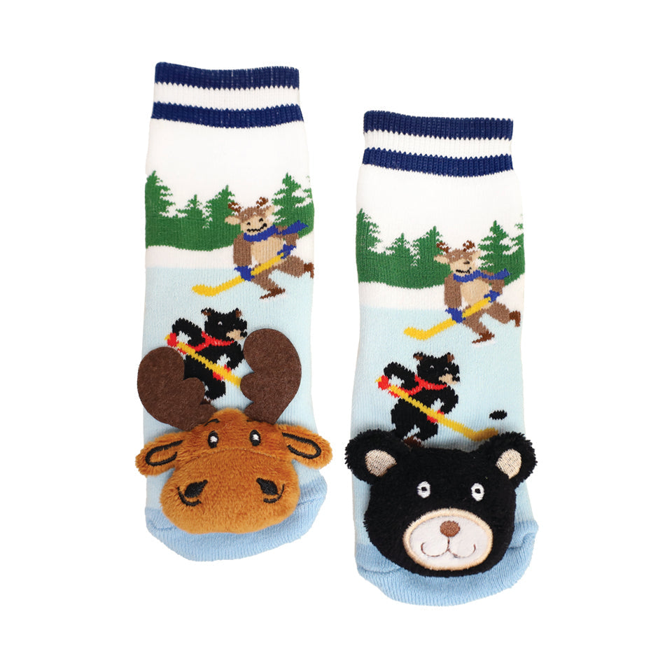 Messy Moose Socks, Baby Socks Hockey Mis-match, 6 Pack Baby blue canada hockey socks hockey hockey socks Messy Moose Socks Slipper Socks