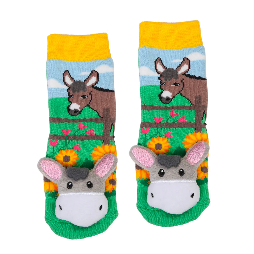 Messy Moose Socks, Donkey, 6 Pack donkey farm Messy Moose Socks Slipper Socks