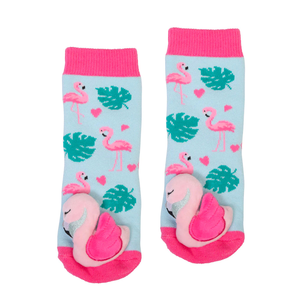 Messy Moose Socks, Flamingo, 6 Pack flamingo Messy Moose Socks Slipper Socks