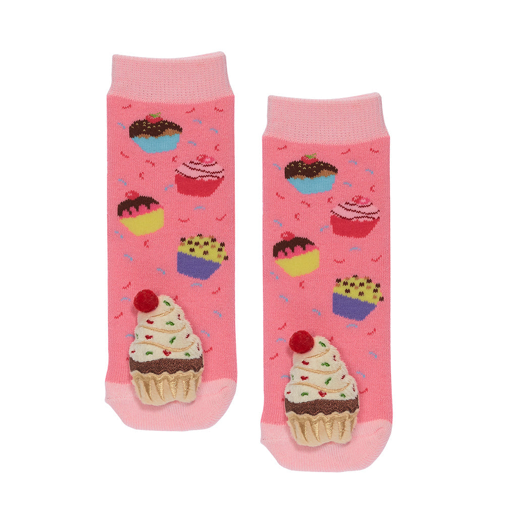 Messy Moose Socks, Pink Cupcake, Toddler Socks 6 Pack Toddler Messy Moose Socks Slipper Socks