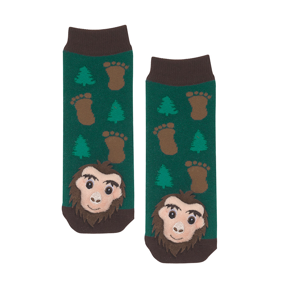 Messy Moose Socks, Sasquatch, 6 Pack Baby Green Messy Moose Socks Slipper Socks
