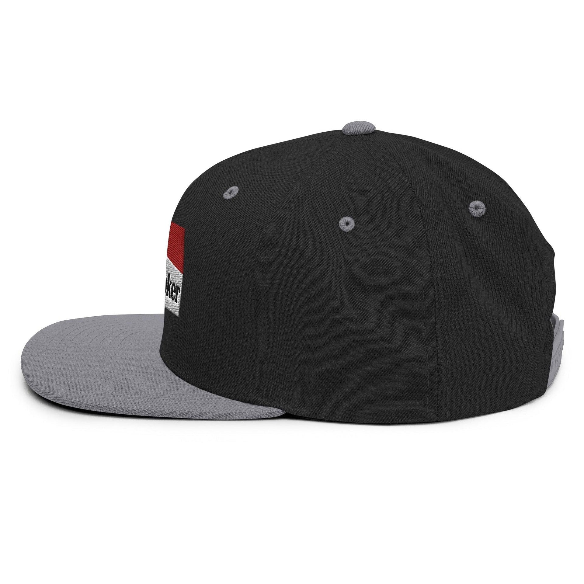 Midnight Toker Bill Brim Snapback Hat Capital Crowns Funny Snapback Hats