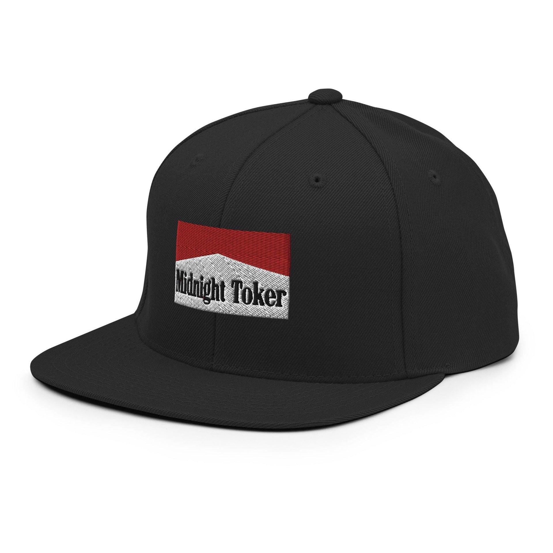 Midnight Toker Bill Brim Snapback Hat Capital Crowns Funny Snapback Hats