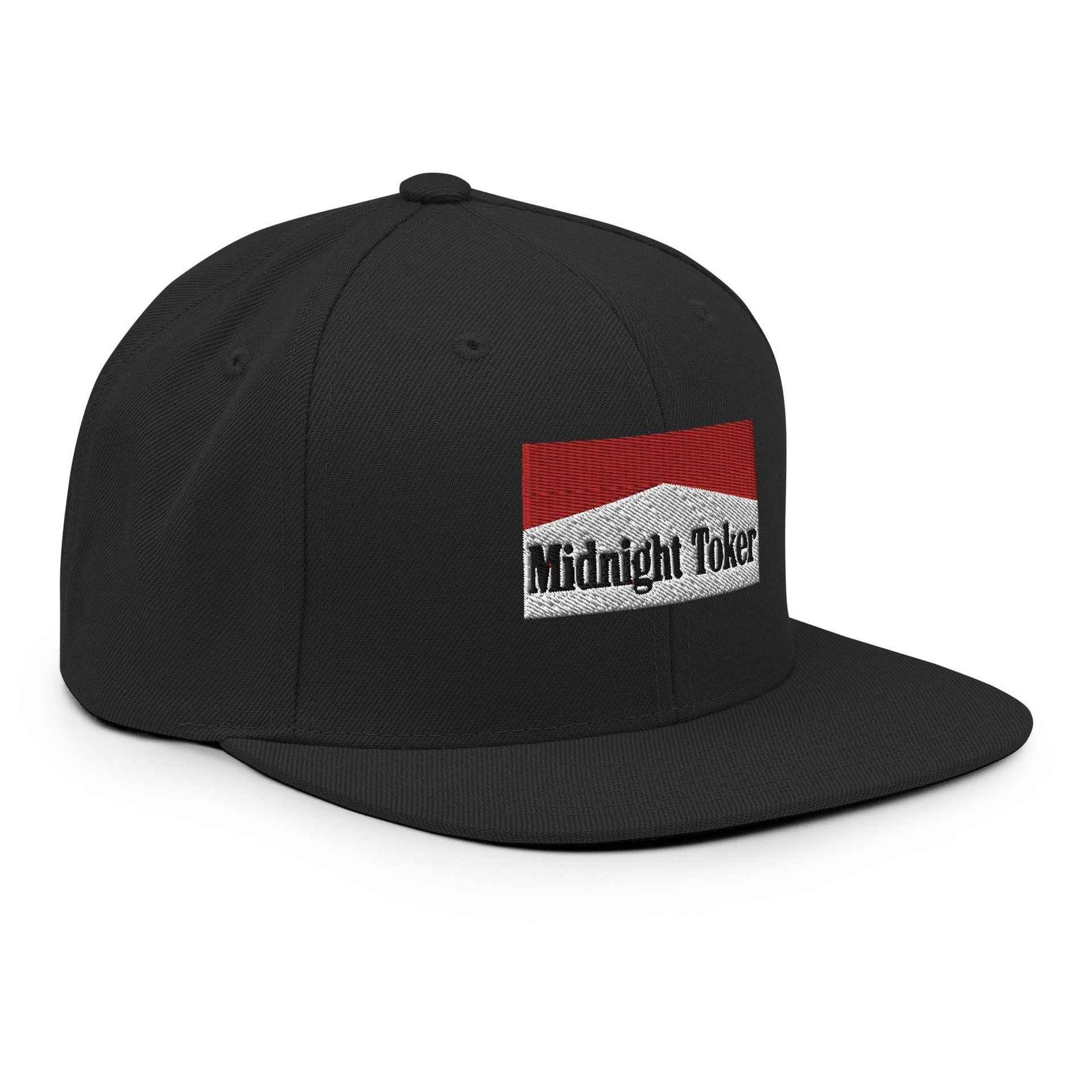 Midnight Toker Bill Brim Snapback Hat Capital Crowns Funny Snapback Hats