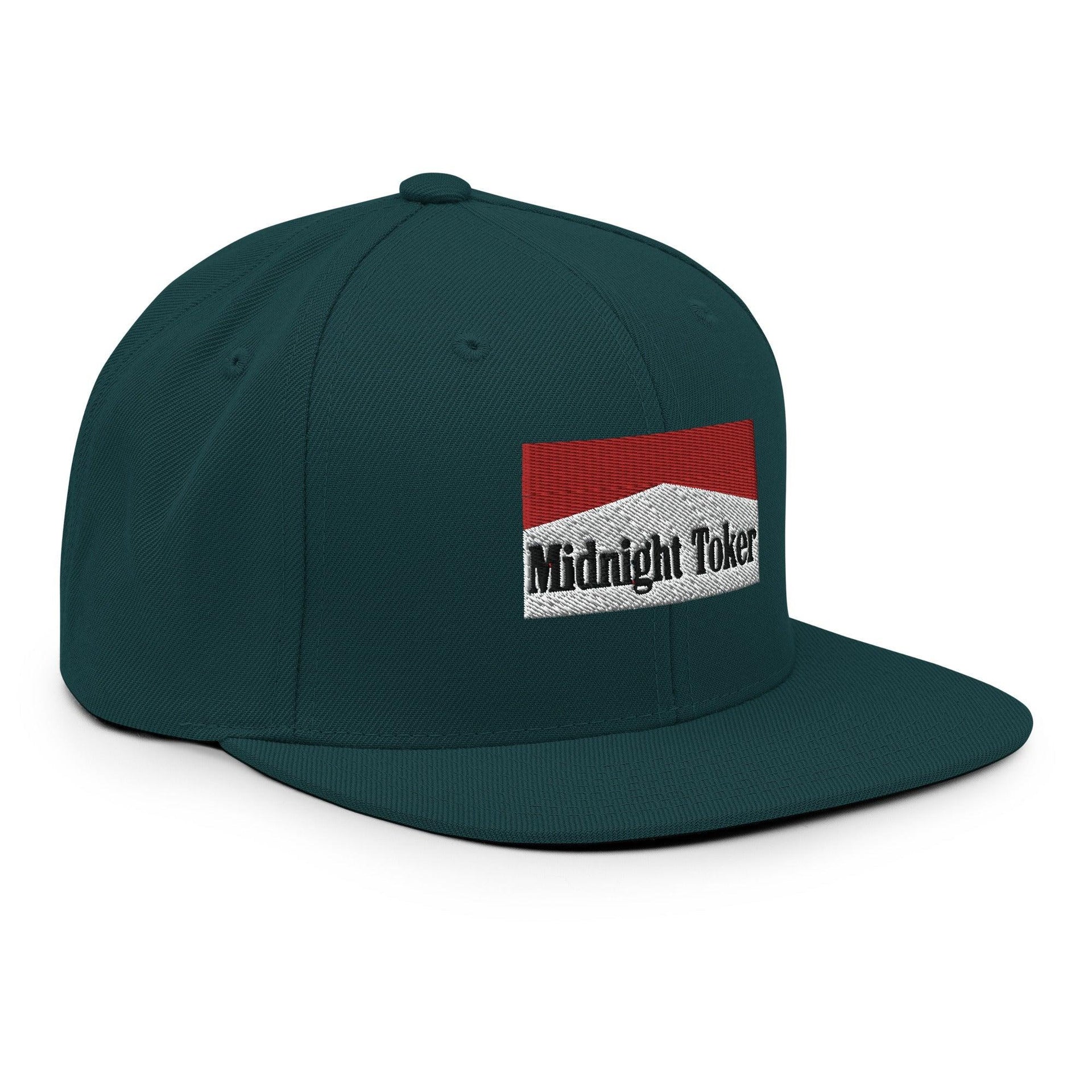 Midnight Toker Bill Brim Snapback Hat Capital Crowns Funny Snapback Hats