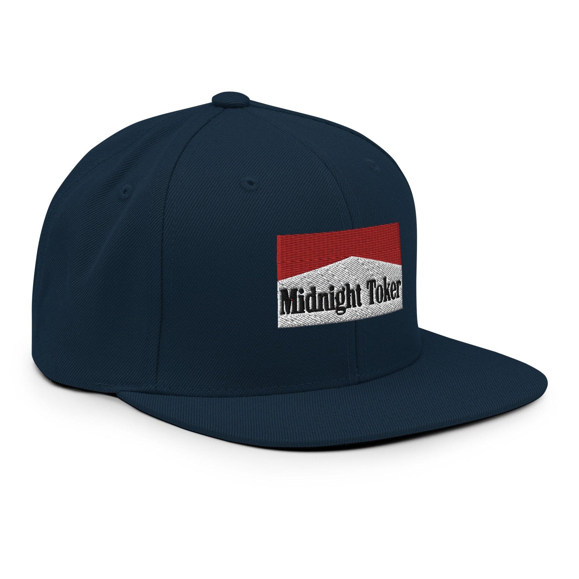 Midnight Toker Bill Brim Snapback Hat Capital Crowns Funny Snapback Hats