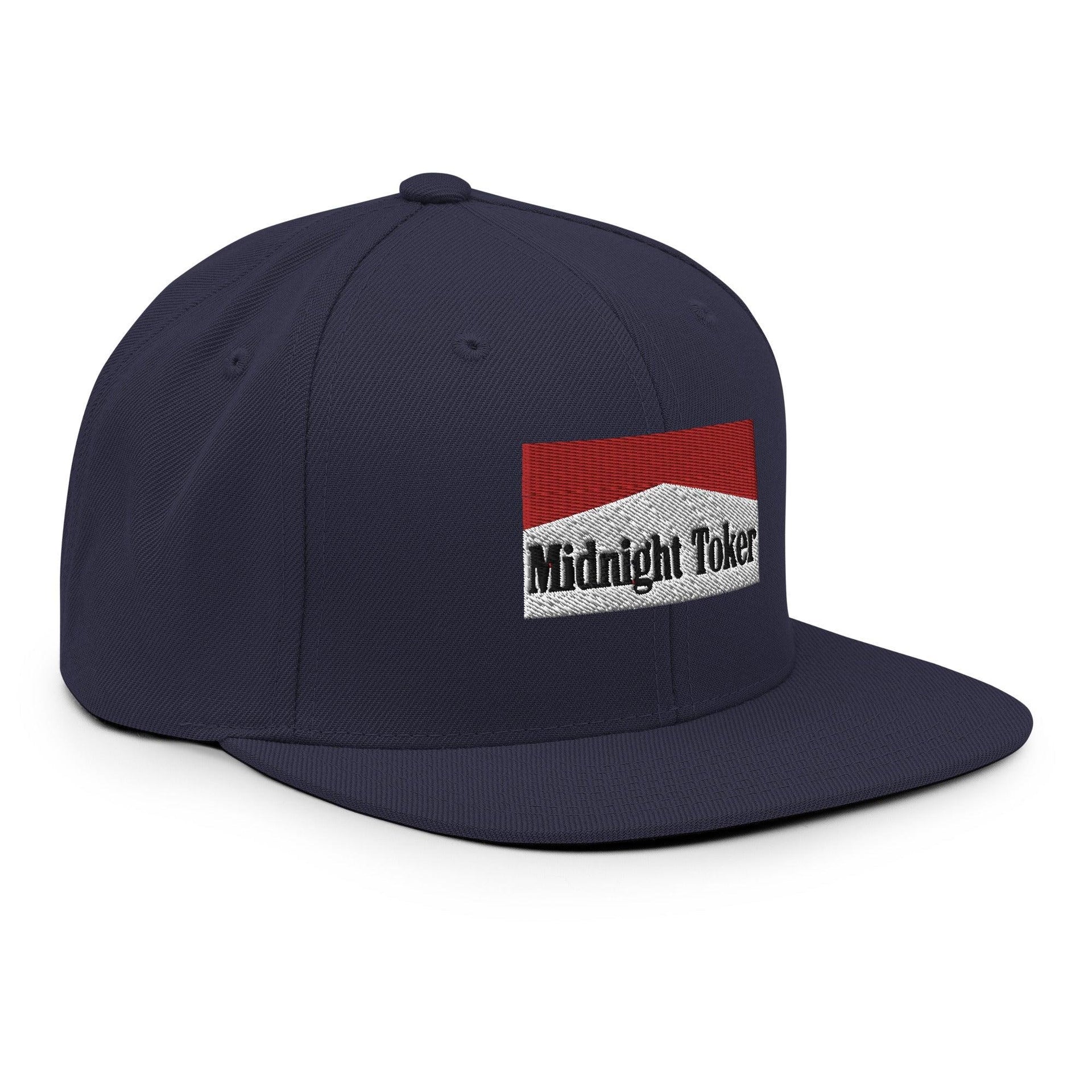 Midnight Toker Bill Brim Snapback Hat Capital Crowns Funny Snapback Hats