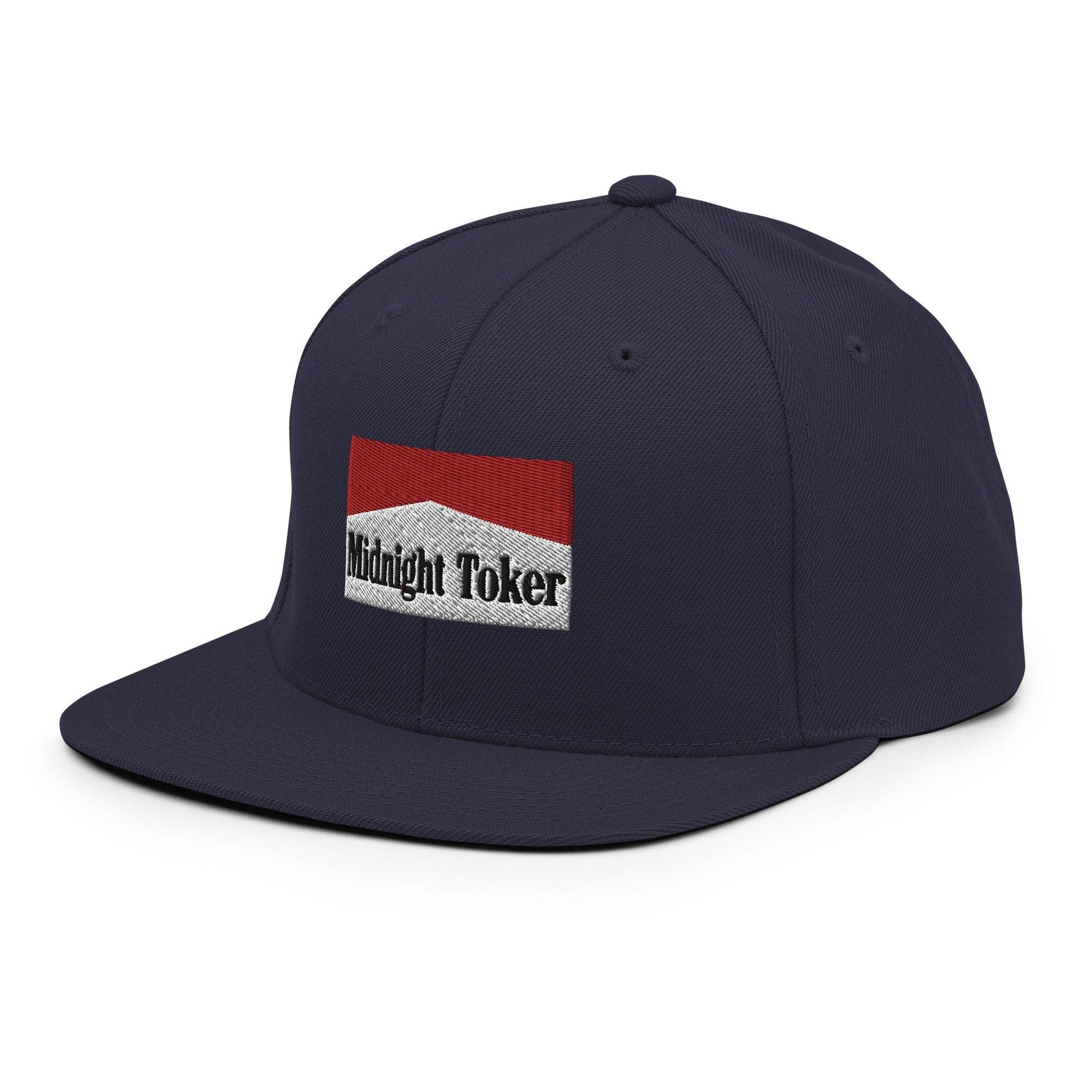 Midnight Toker Bill Brim Snapback Hat Capital Crowns Funny Snapback Hats