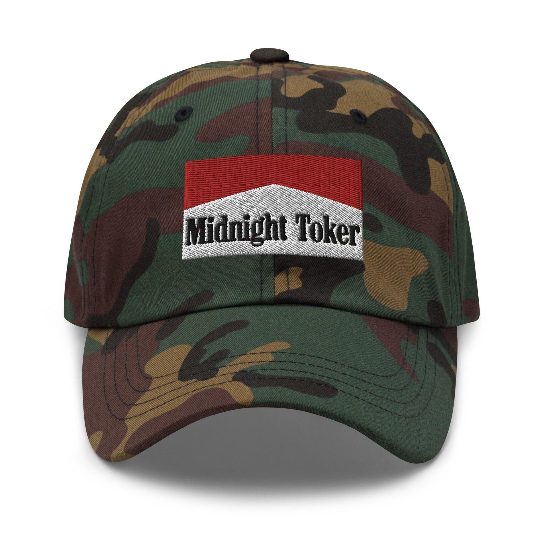 Midnight Toker Dad Hat Green Camo Capital Crowns Dad Hats Funny