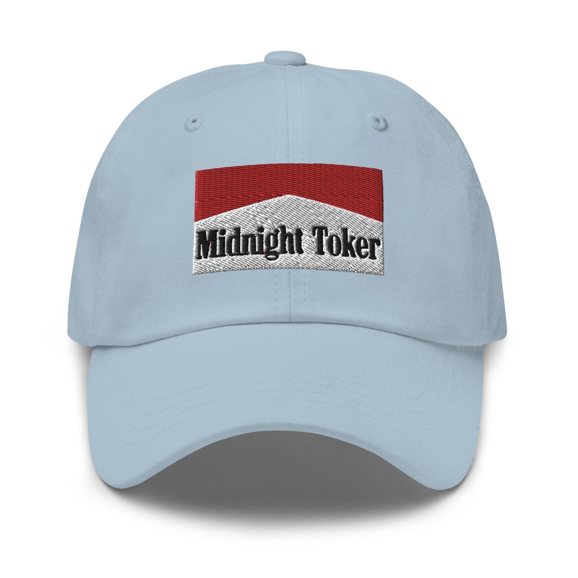 Midnight Toker Dad Hat Light Blue Capital Crowns Dad Hats Funny