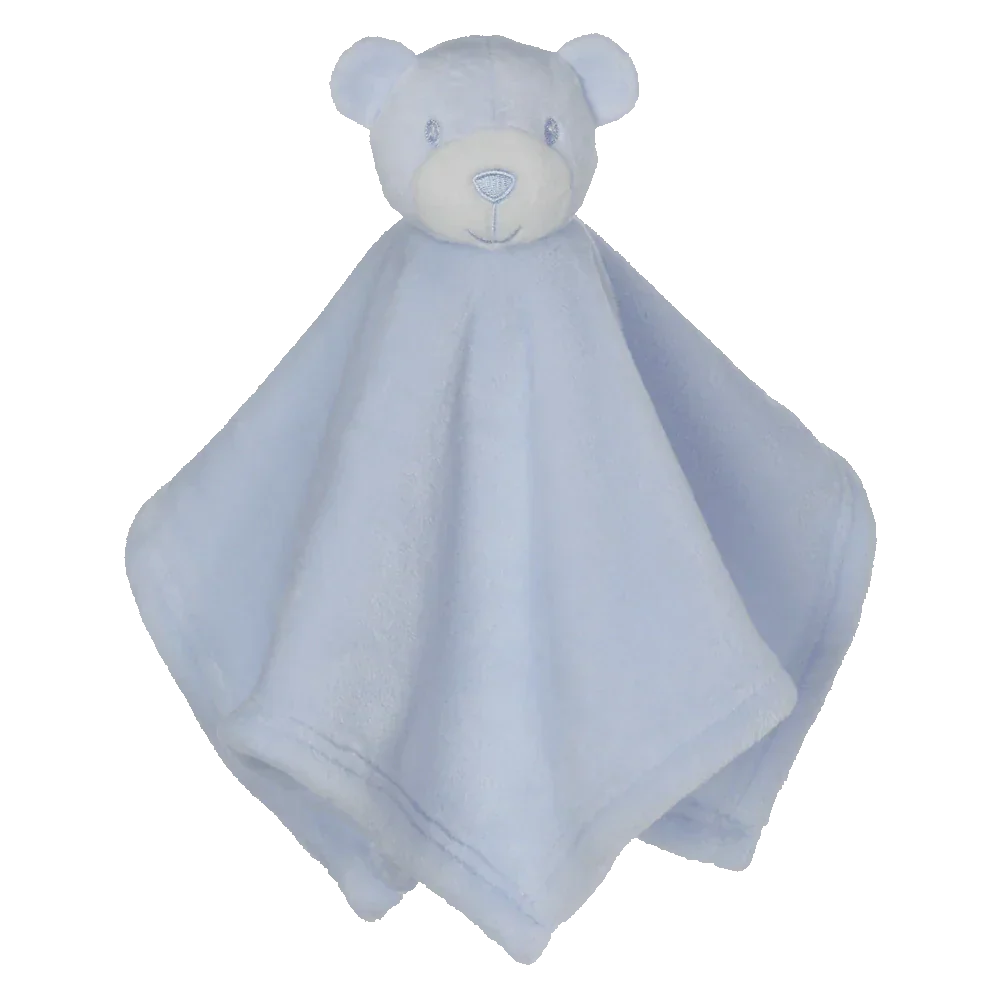 Mini Bear Blankey Blue blue bear blankey embroidable Mini Blankey Buddy