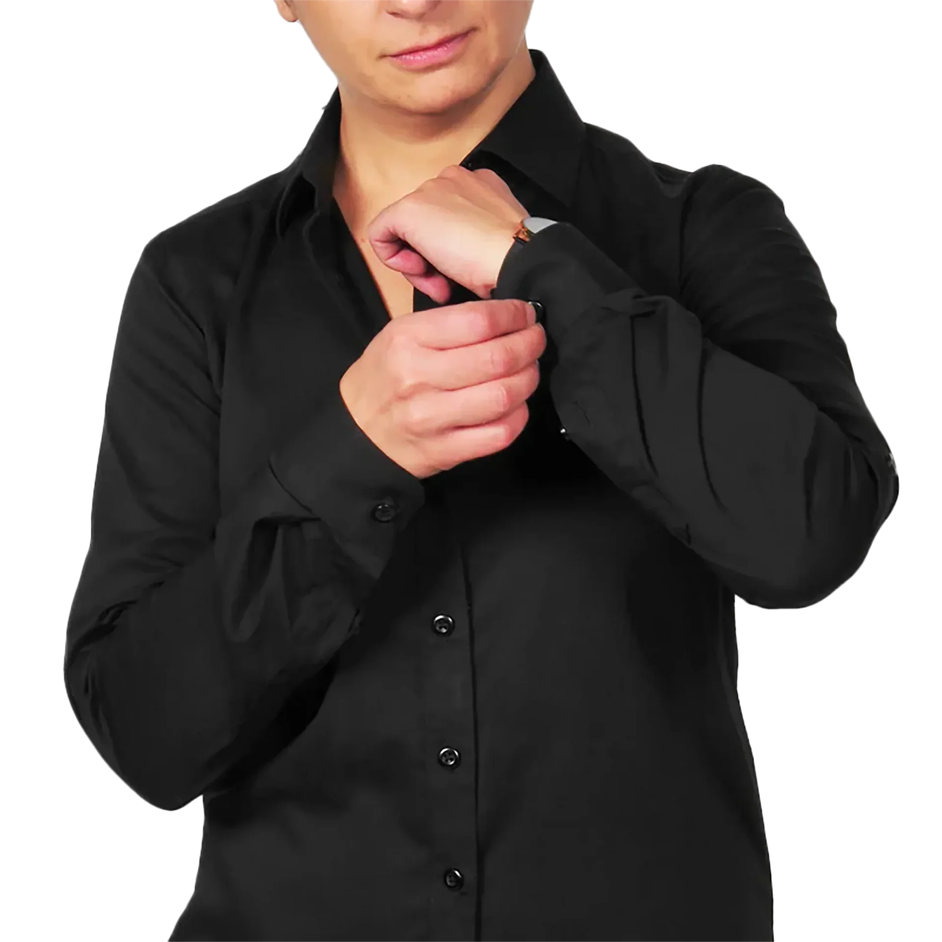 Mirvik The Milano Ladies' Premium Shirt Black button up Company Store Dress Shirts Wovens Dress Shirts Mirvik Wovens & Dress Shirts