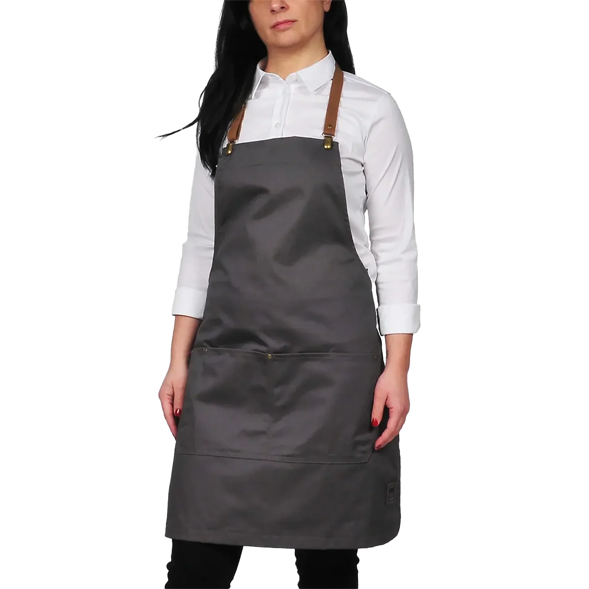 Mirvik The Minimalist - Bib Apron Gray apron Mirvik