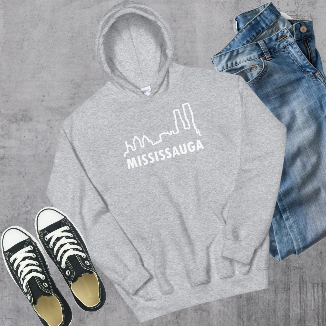 Mississauga Skyline Hoodie Sport Grey Canadian City Apparel