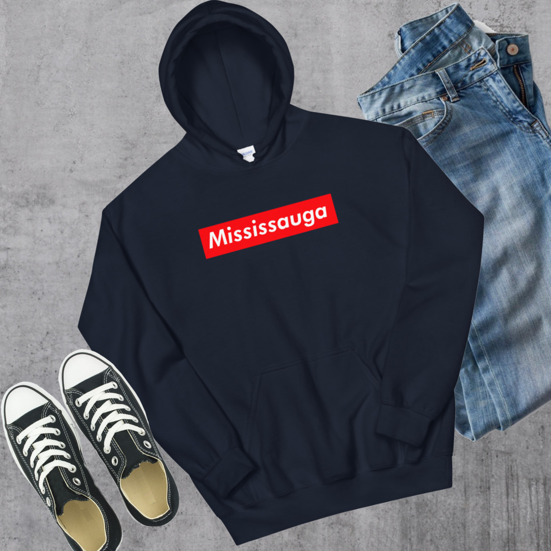 Mississauga Supreme'd Hoodie Indigo Blue Canadian City Apparel