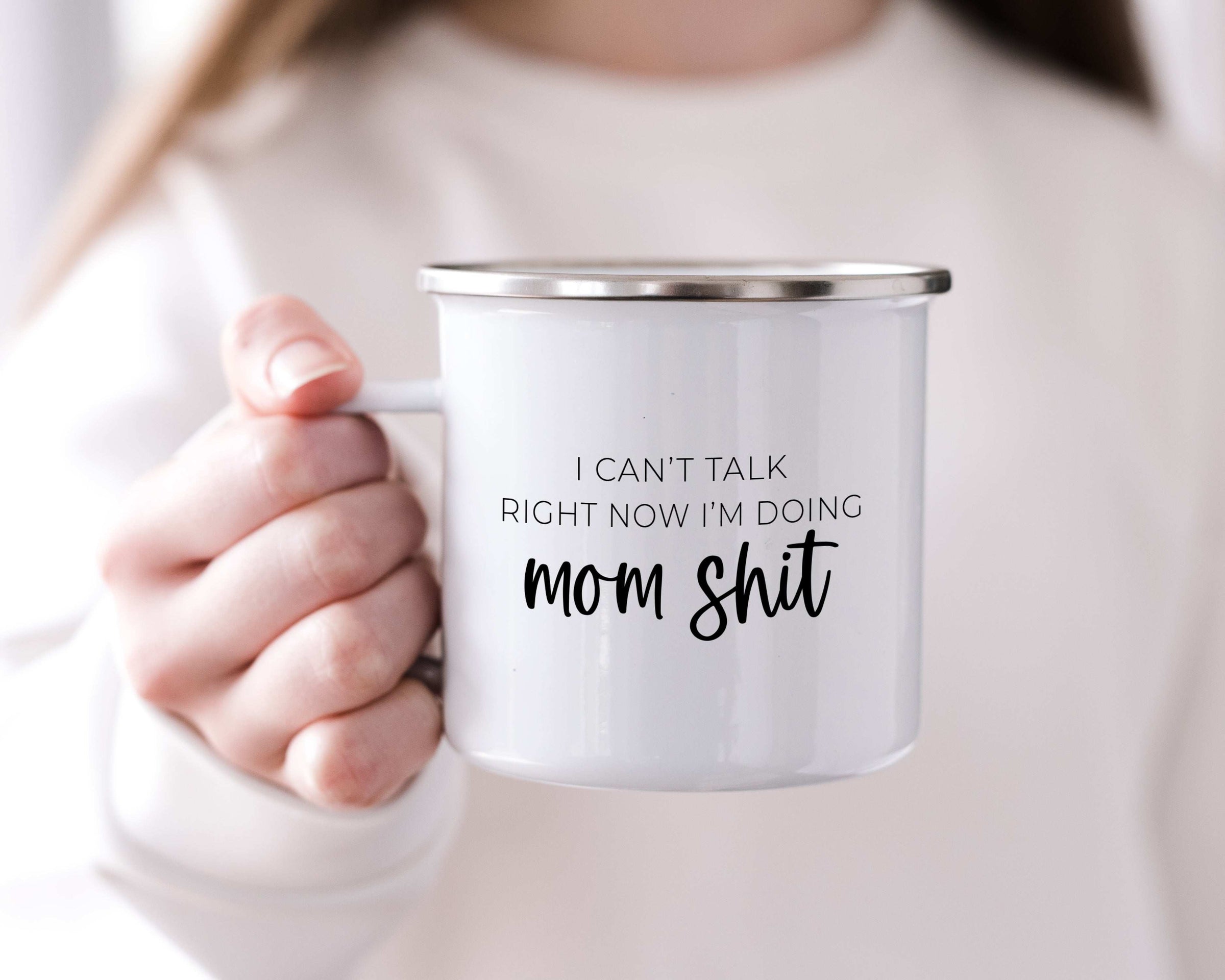 I can't talk right now I'm doing mom shit mug Creativien mugs Shopify Collective