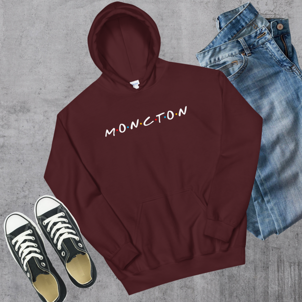 Moncton Friends Hoodie Maroon Canadian City Apparel