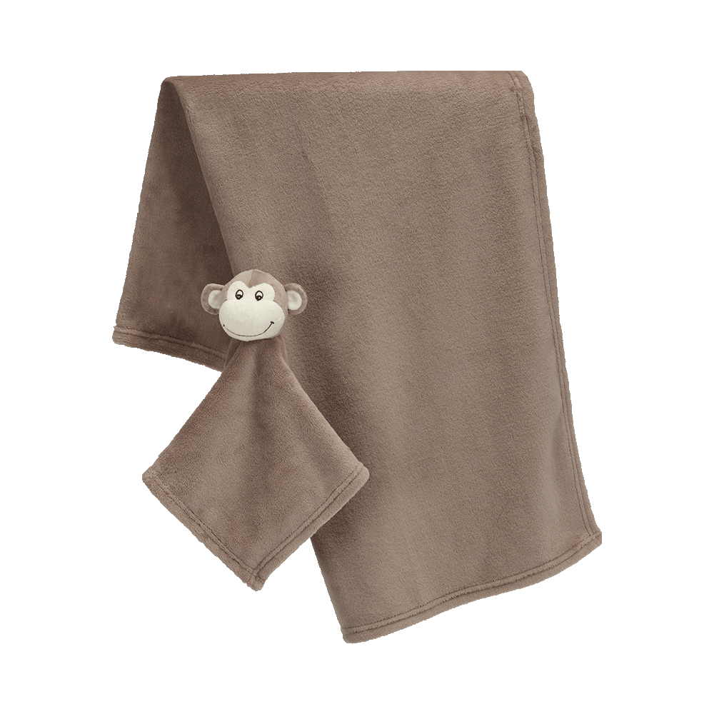 Monkey Blankey Buddy Set blankey brown embroidable monkey