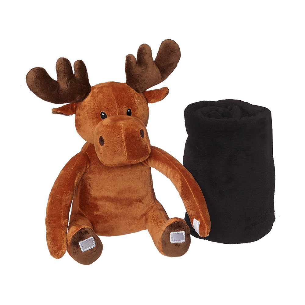 Moose Blankey Hugger blankey brown embroidable moose