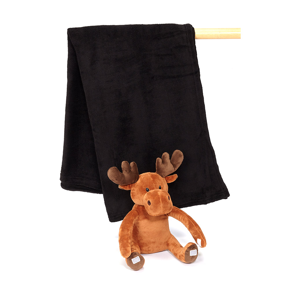 Moose Blankey Hugger blankey brown embroidable moose