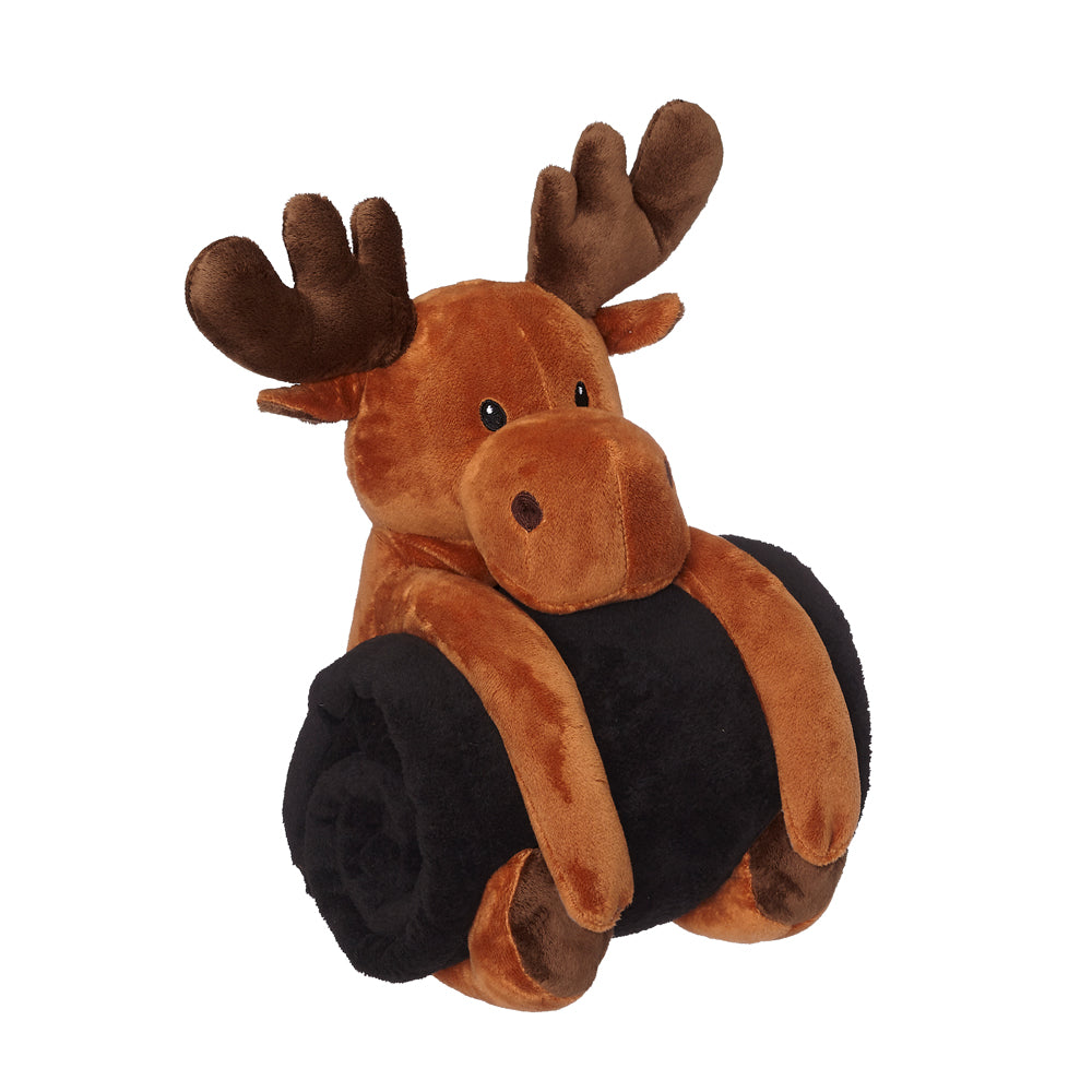 Moose Blankey Hugger blankey brown embroidable moose