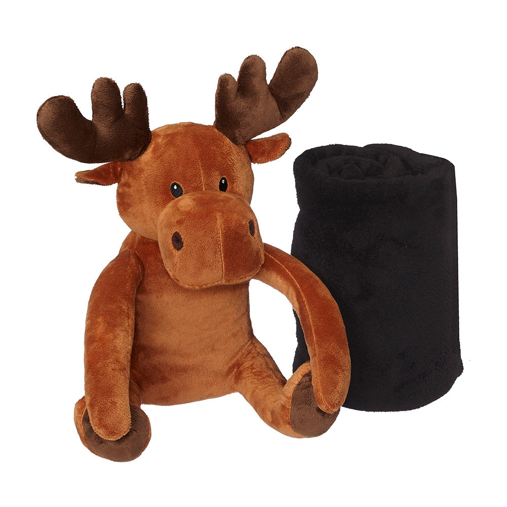 Moose Blankey Hugger blankey brown embroidable moose