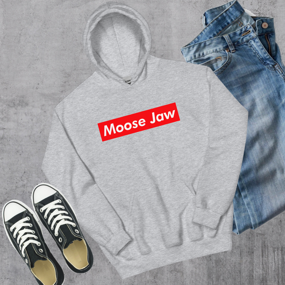 Moose Jaw Supreme'd Hoodie Sport Grey Canadian City Apparel