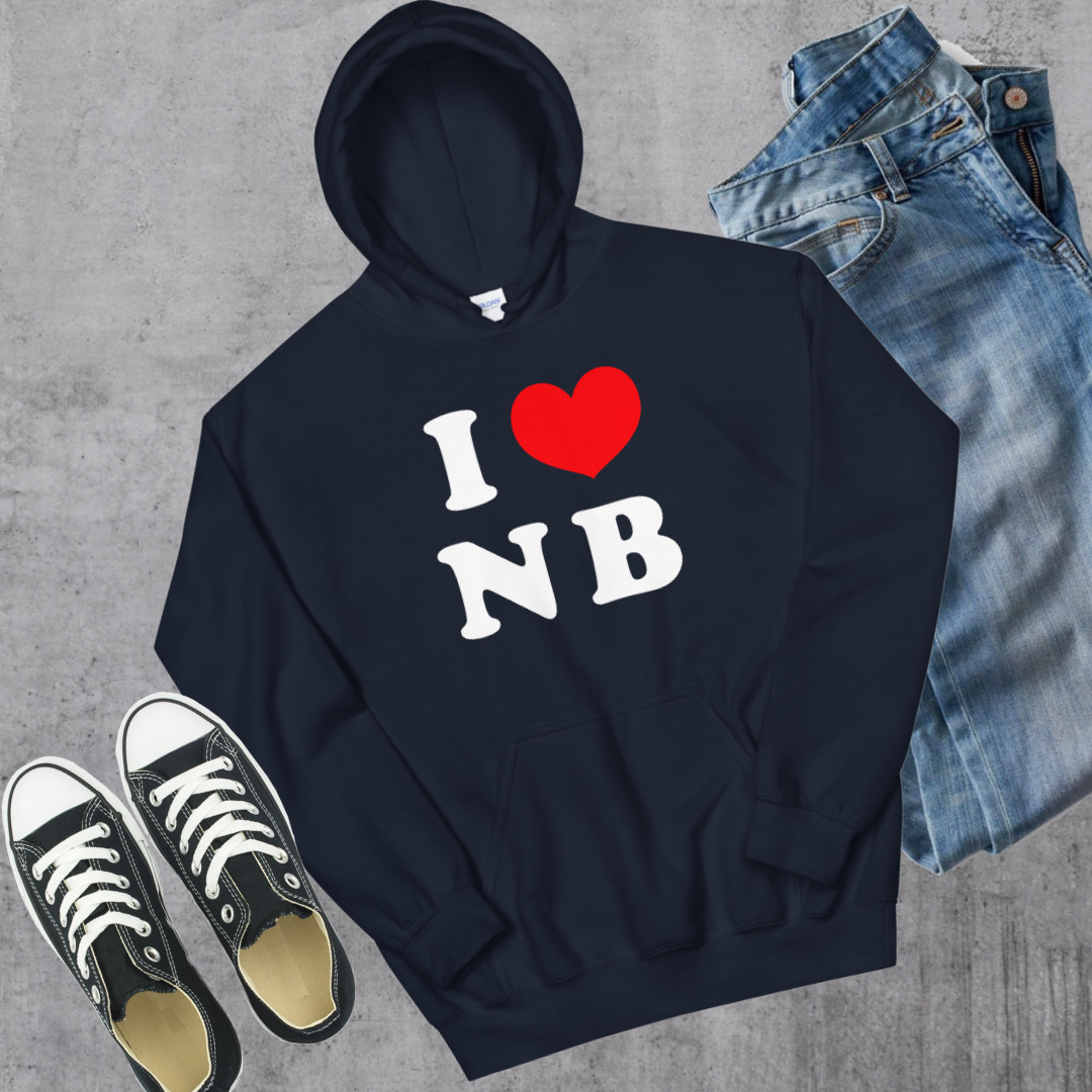 I ❤️ NB Hoodie Indigo Blue Canadian City Apparel