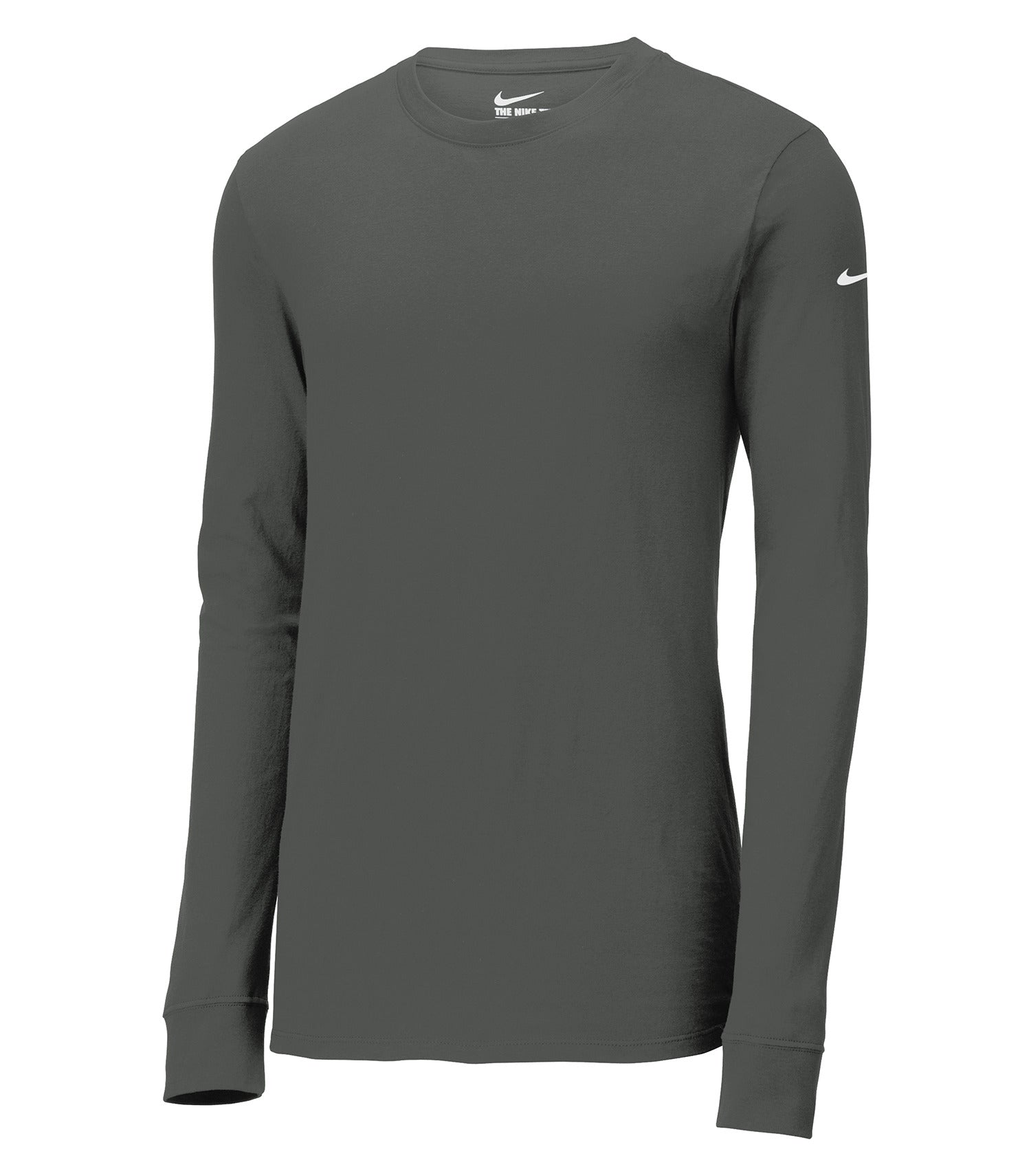 Nike - NIKE Dri-FIT COTTON/POLY LONG SLEEVE TEE. - NKBQ5230 Anthracite Nike NKBQ5230