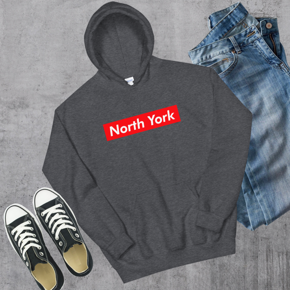 North York Supreme'd Hoodie Dark Heather Canadian City Apparel