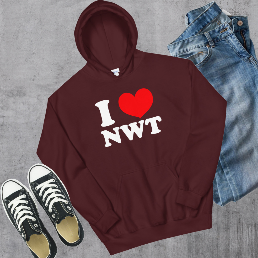 I ❤️ NWT Hoodie Maroon Canadian City Apparel