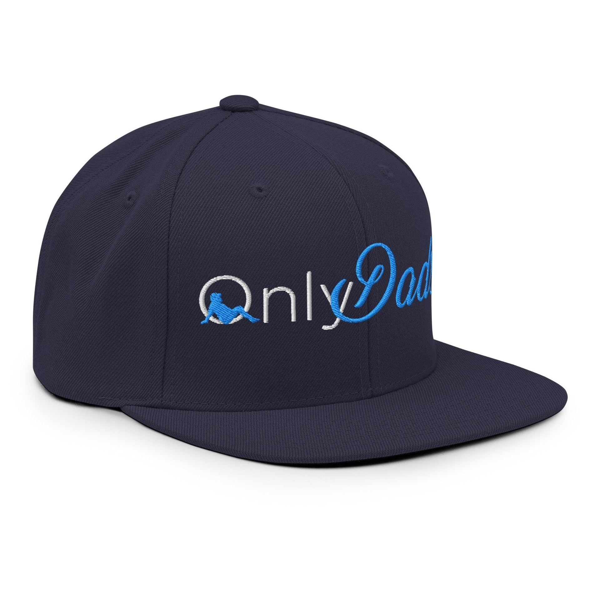 Only Dads Embroidered Flat Bill Brim Snapback Hat Capital Crowns Funny Snapback Hats
