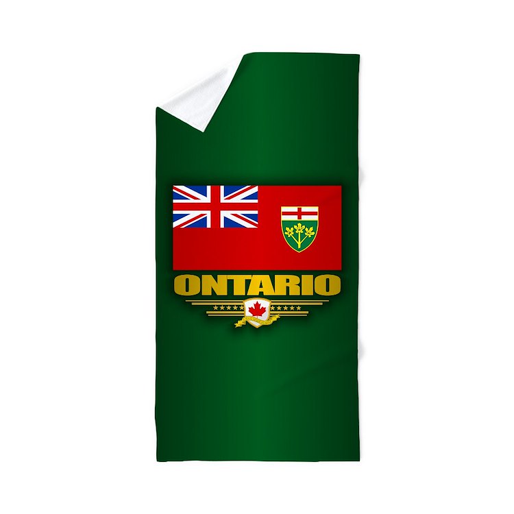 Ontario Flag Beach Towel – Represent Your Province in Style! Canada Make Canada Great Again Ontario Towel